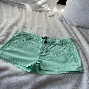 Express shorts, size 4, mint green